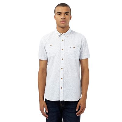 St George by Duffer White printed short sleeved shirt